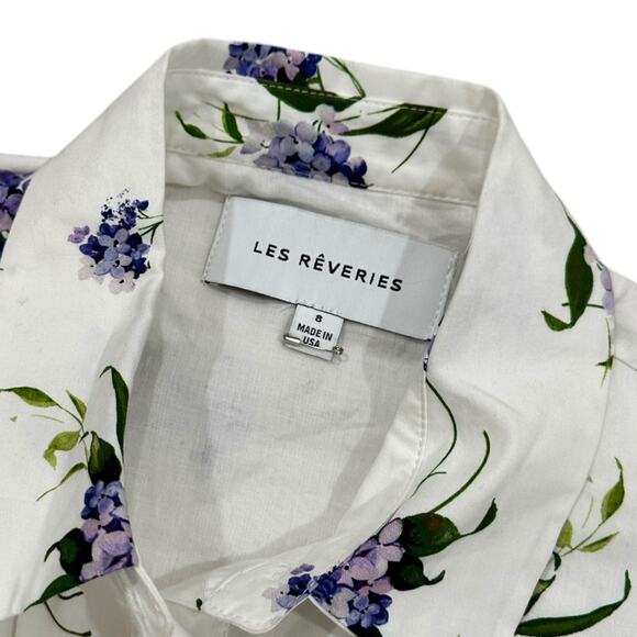 LES RÊVERIES Cutout Cotton-poplin Midi Dress In Floral print - Picture 5 of 9